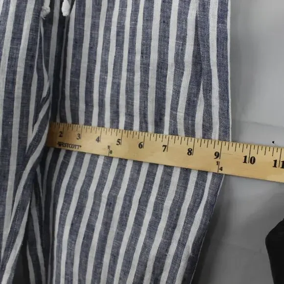 CP Shades Pants Womens XS Linen Striped White Blue Quiet Luxury Old Money Retro - Picture 8 of 11